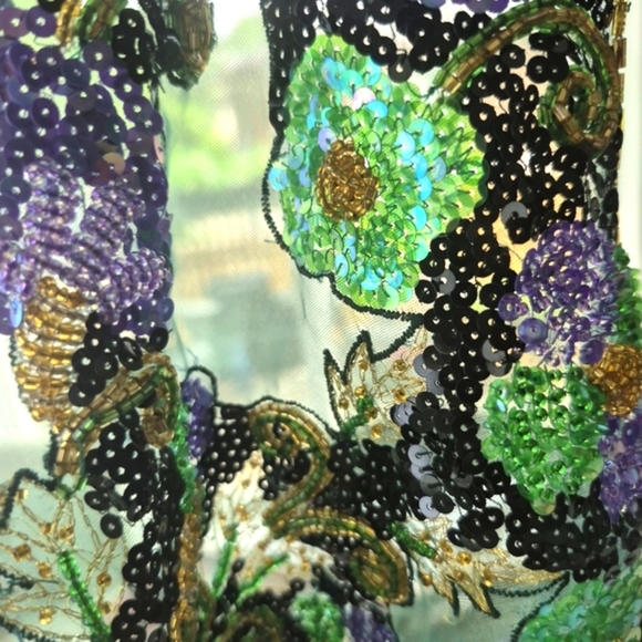 Handmade Applique Green and Purple Gold Black Perfect For Caribana Outfits - Picture 7 of 15